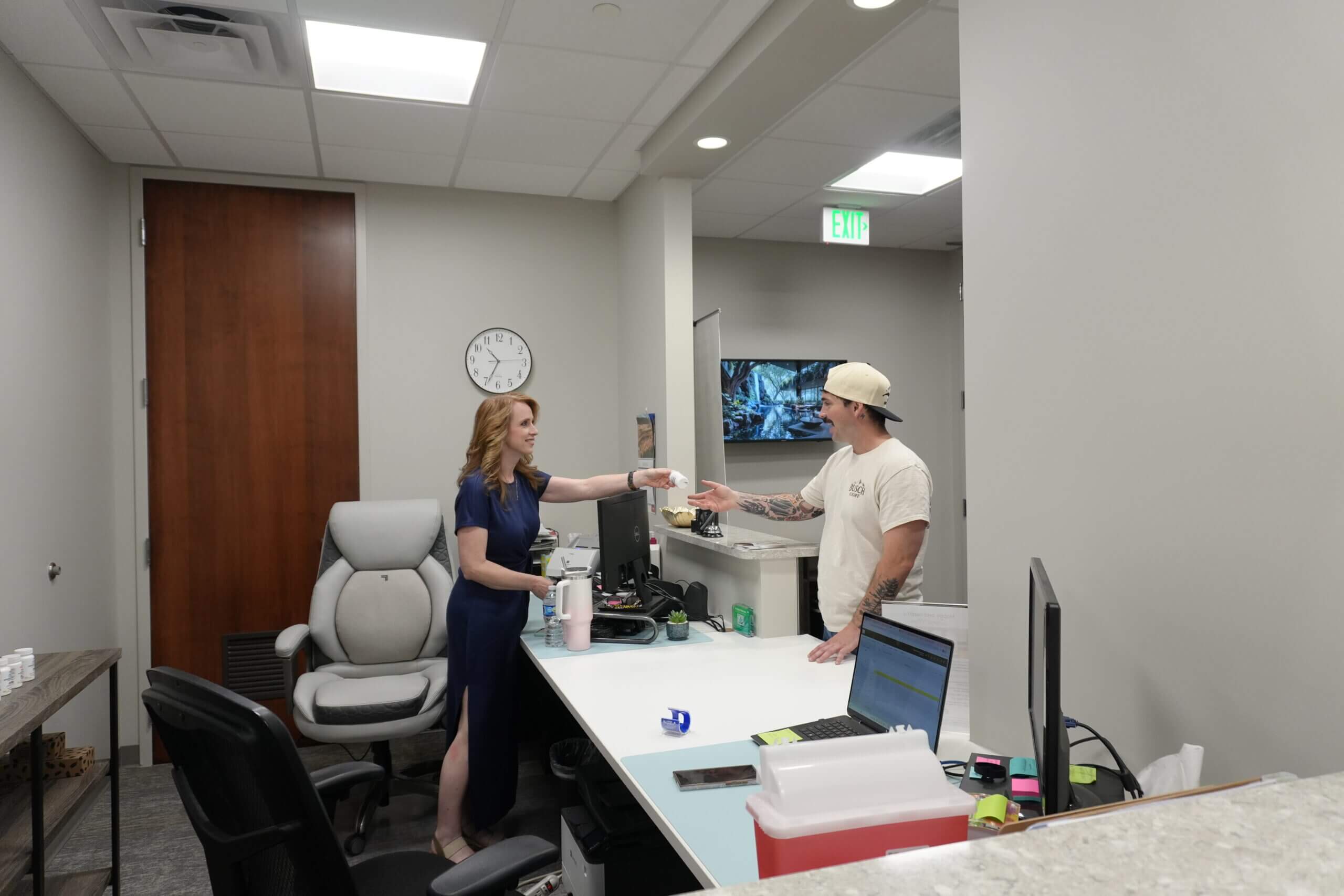 Front desk at NuVida Medical and Aesthetics in Highlands Ranch